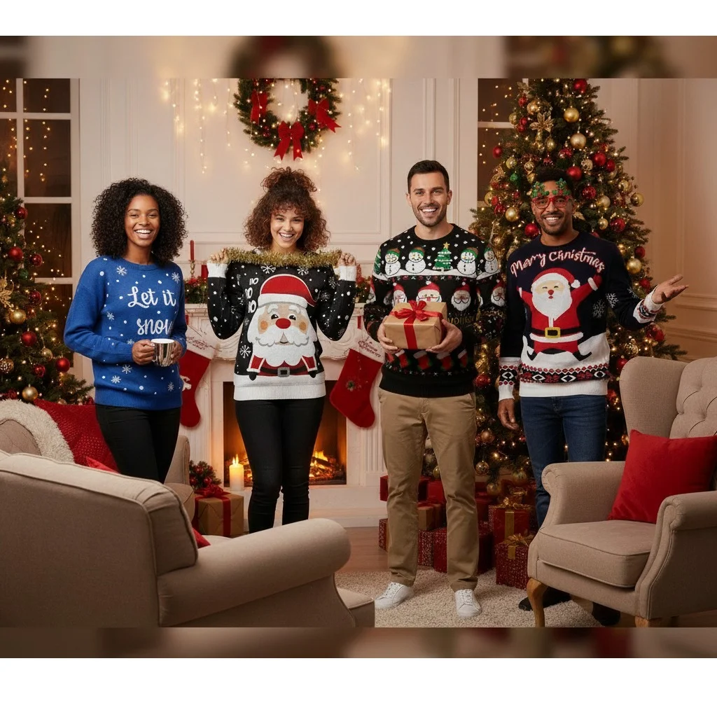 Tendances : pulls lumineux LED, responsables et seconde main — ambiance festive